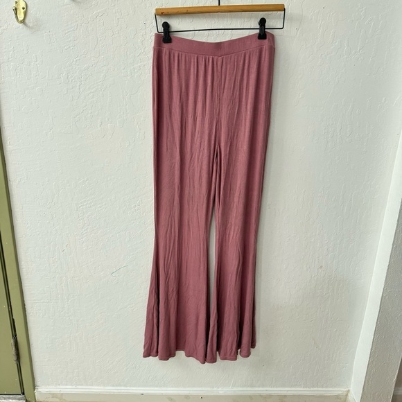 Free People Romy Flare Pant Ribbed Pink 30” Waist - Picture 8 of 8